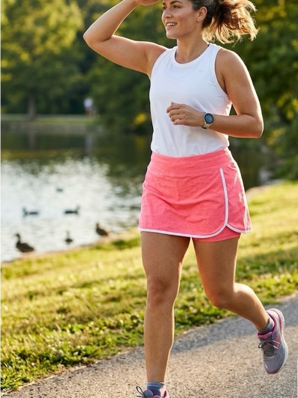 thletic Works Pink Heathered Active Skort XL (16-18)